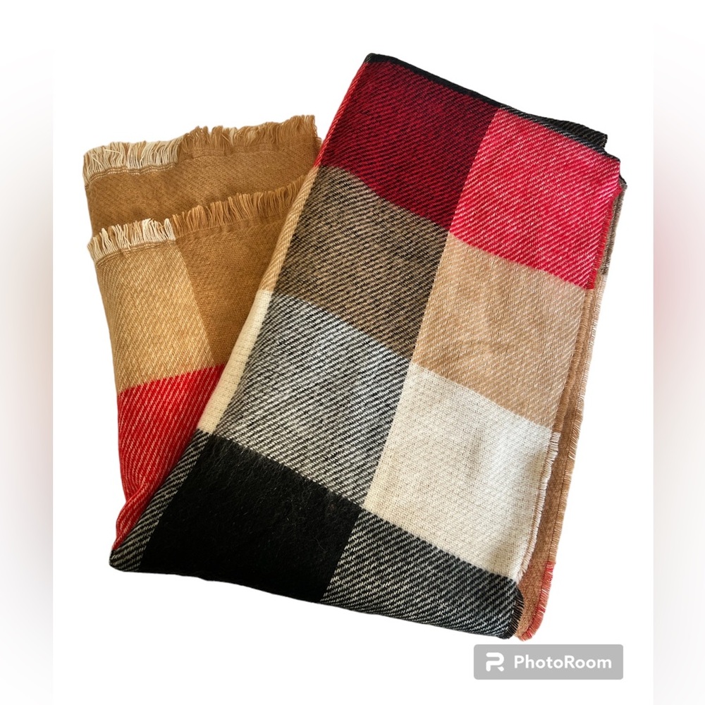 Sonoma Plaid Blanket Scarf Reversible